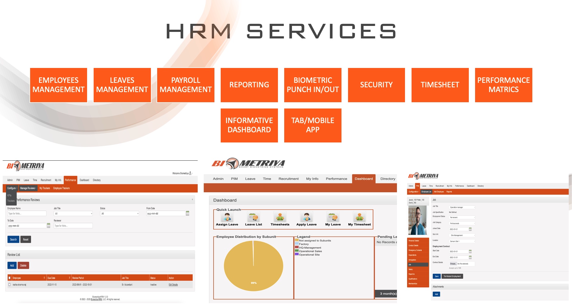 Biometriya HRM services overview