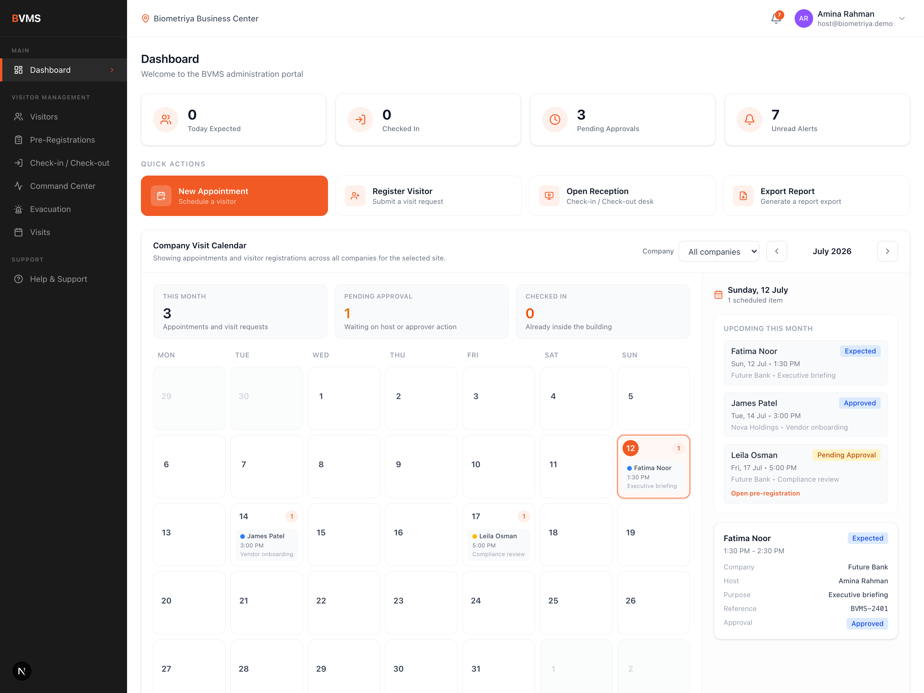 A connected journey for guests, hosts, reception, and security