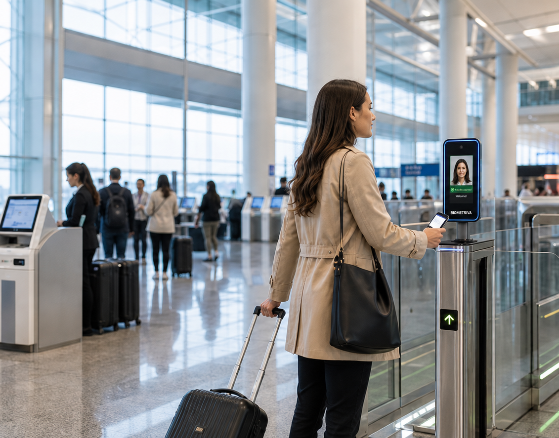 Biometriya single token modern airport flow